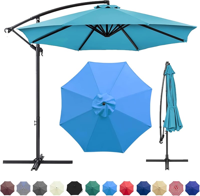 GLDDFDG Patio Umbrella Canopy, Universal Replacement Cover for 10 Feet 8- Ribs Outdoor Round Patio Market Umbrella Parasol Canopy Top Sun Shade Accessory, 300D UV Protective And Water Resistant Patio Canopy , - Image 1